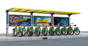 新穎公共電動車充電棚